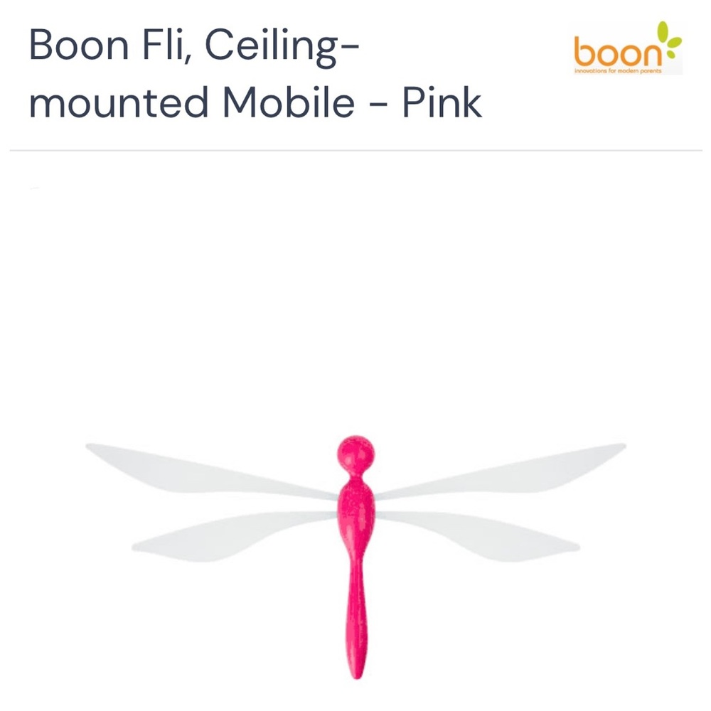 Boon Fli Ceiling Mounted Dragon Fly Mobile in Watermelon - Rare Find